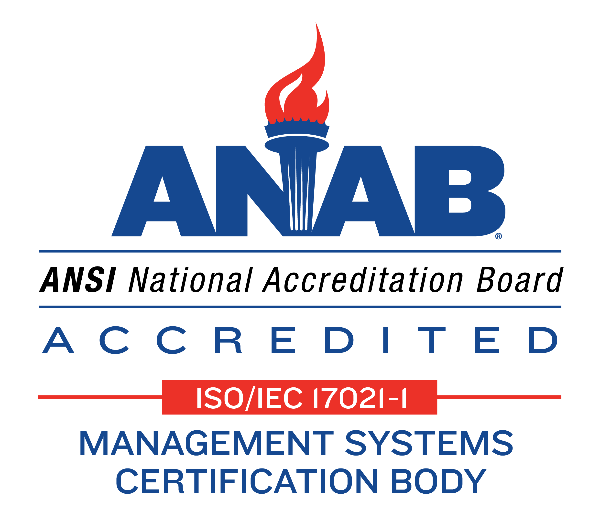 ANAB Accredited - the ANSI National Accreditation Board
